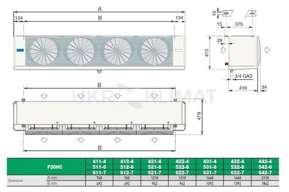 F30HC 632 E 7 Воздухоохладитель Lu-Ve
