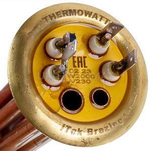 Тен "блискавка" для бойлера 3401336 Thermowatt 2000W (мідний), фланець 64mm L=335mm (під анод M4)