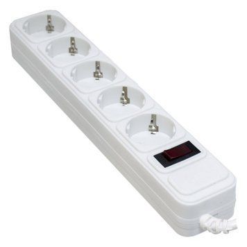 Мережевий фільтр Patron SP-1053W, 5 розеток, 3 м, білий