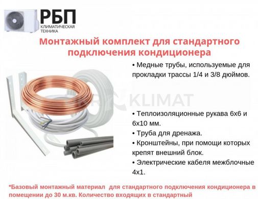 Монтажний комплект РБП для стандартного підключення кондиціонера з установкою в Києві, Харкові, Одесі і Дніпрі