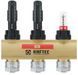 Колекторний блок Raftec Gold 1"&times;3/4" на 3 контури з витратомірами, латунь