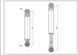 Амортизатор бака для стиральной машины Bosch ANSA 00118869 90N L=190-280mm D отверстия=8mm