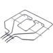 Тен верхній (гриль) для духовки Bosch 00684722 2800W (1300+1500W) 240V B=370mm L=380mm