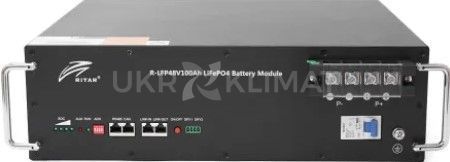 Акумулятор Ritar R-LFP 48V 100Ah LiFePO4 4800Wh BMS100@16S для монтажу в стійку