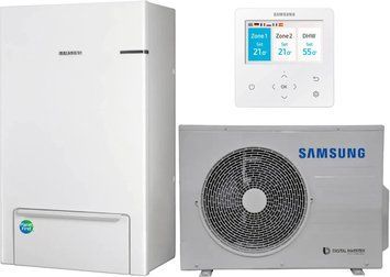 Тепловий насос повітря&ndash;вода Samsung EHS Split AE060RXEDEG/EU + AE090RNYDEG/EU, комплект з установкою в Києві, Харкові, Одесі і Дніпрі