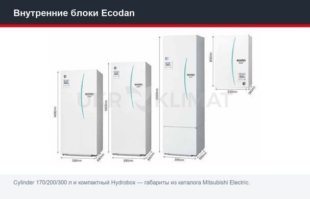 Тепловой насос воздух&ndash;вода Mitsubishi Electric PUZ-SHWM100VAA/ERST20F-YM9E, 10 кВт с установкой в Киеве, Харькове, Одессе и Днепре