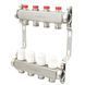 Коллекторный блок Polmark 1"&times;3/4" на 4 контура с термостатическими клапанами, нержавеющая сталь