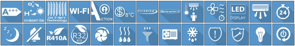Функции кондиционера Cooper&Hunter Arctic Inverter