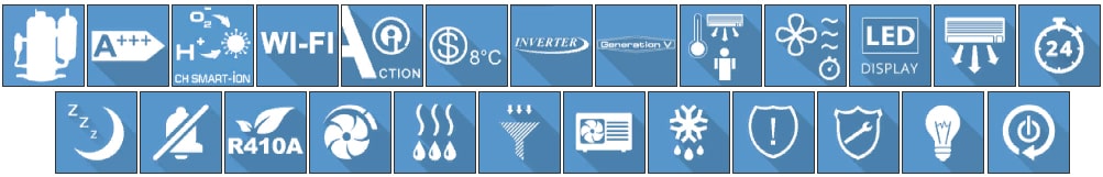 Функции кондиционера Cooper&Hunter Icy Inverter