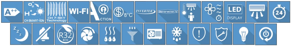 Функції кондиціонера Cooper&Hunter Veritas Inverter